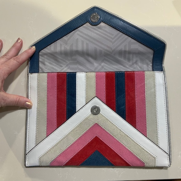 Rebecca Minkoff Striped Leo Envelope Clutch - Picture 3 of 3
